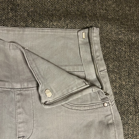 Spanx Grey Stretch Jegging Skinny Grey side zipper sz M - Picture 8 of 10